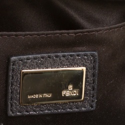 Fendi Metallic Zucca Glitters Baguette Chain Clutch