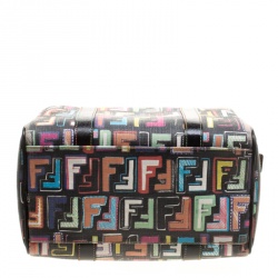 Pre Owned Fendi Multicolor Coated Canvas Forever Bauletto Boston Bag