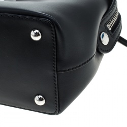 Pre Owned Fendi Black Leather Small Dotcom Shoulder Bag