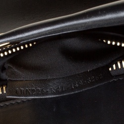 Pre Owned Fendi Black Leather Small Peekaboo Tote