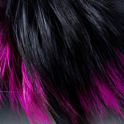 Pre Owned Fendi Navy Blue Textured Leather Small Demi Jour Fur Shoulder Bag