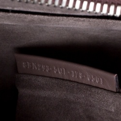 Pre Owned Fendi Brown Leather Dotcom Top Handle Bag