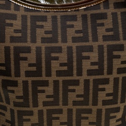 Pre Owned Fendi Tobacco Zucca Canvas and Leather Chef Shopper Tote