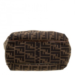 Pre Owned Fendi Tobacco Zucca Canvas and Leather Chef Shopper Tote