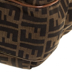 Pre Owned Fendi Tobacco Zucca Canvas and Leather Chef Shopper Tote