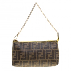 Pre Owned Fendi Tobacco Zucca Coated Canvas Pochette