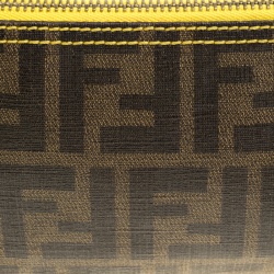 Pre Owned Fendi Tobacco Zucca Coated Canvas Pochette