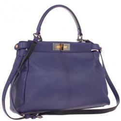 مملوكة مسبقًا Fendi Purple Leather Mini Peekaboo
