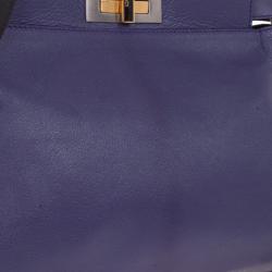 مملوكة مسبقًا Fendi Purple Leather Mini Peekaboo