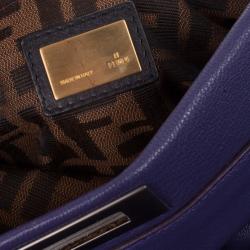 مملوكة مسبقًا Fendi Purple Leather Mini Peekaboo