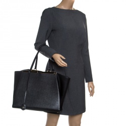 Pre Owned Fendi Black Leather 3Jours Tote