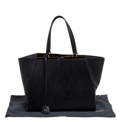 Pre Owned Fendi Black Leather 3Jours Tote