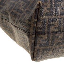 Pre Owned حقيبة يد فندي سبلماتي رول شوبر كانفاس مقوى زوكا توباكو