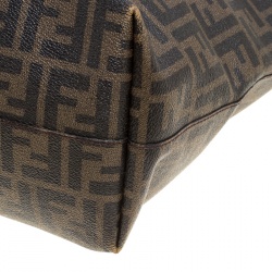 Pre Owned حقيبة يد فندي سبلماتي رول شوبر كانفاس مقوى زوكا توباكو