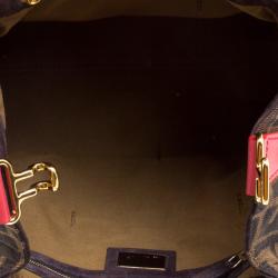 Pre Owned Fendi Multicolor Zucca Canvas and Leather Small Du Jour Tote