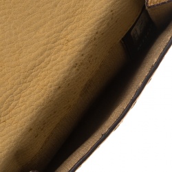 Pre Owned Fendi Tan Selleria Leather Compact Wallet