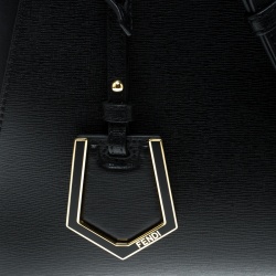 Pre Owned Fendi Black Leather Mini 2jours Tote