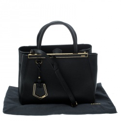 Pre Owned Fendi Black Leather Mini 2jours Tote