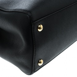 Pre Owned Fendi Black Leather Mini 2jours Tote