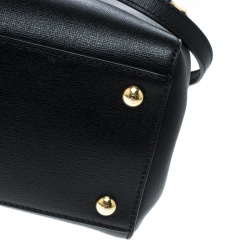 Pre Owned Fendi Black Leather Mini 2jours Tote