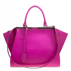 Pre Owned Fendi Hot Pink Leather 3Jours Tote