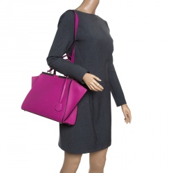 Pre Owned Fendi Hot Pink Leather 3Jours Tote
