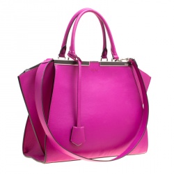 Pre Owned Fendi Hot Pink Leather 3Jours Tote