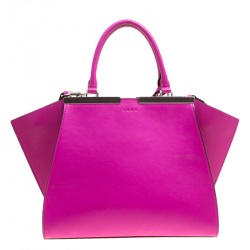 Pre Owned Fendi Hot Pink Leather 3Jours Tote