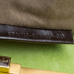 Pre Owned Fendi Neon Green Ostrich Large Peekaboo Top Handle Bag