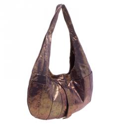 Pre Owned Fendi Holographic Shimmering Leather Shoulder Bag