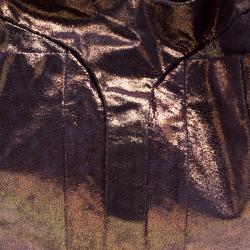 Pre Owned Fendi Holographic Shimmering Leather Shoulder Bag