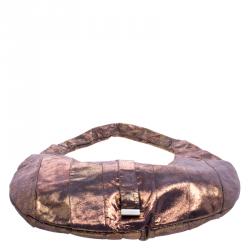 Pre Owned Fendi Holographic Shimmering Leather Shoulder Bag