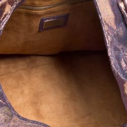 Pre Owned Fendi Holographic Shimmering Leather Shoulder Bag