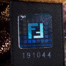 Pre Owned Fendi Holographic Shimmering Leather Shoulder Bag
