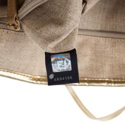 Pre Owned Fendi Gold Matrioska Woven Tote