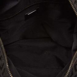 Pre Owned Fendi Black Zucchino Jacquard Shoulder Bag
