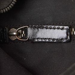 Pre Owned Fendi Black Zucchino Jacquard Shoulder Bag