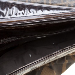 Pre Owned Fendi Tobacco Zucca Canvas and Coated Fabric To You Convertible Clutch Bag