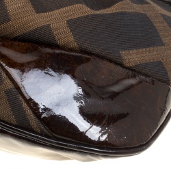 Pre Owned Fendi Tobacco Zucca Canvas and Coated Fabric To You Convertible Clutch Bag