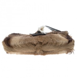 Pre Owned Fendi Beige/Brown Fur Shoulder Bag