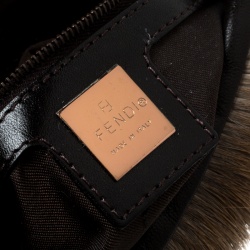 Pre Owned Fendi Beige/Brown Fur Shoulder Bag