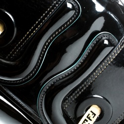 Pre Owned Fendi Black Patent Leather B Shoulder Bag