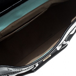 Pre Owned Fendi Black Patent Leather B Shoulder Bag