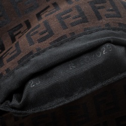 Pre Owned Fendi Tobacco Zucca Canvas Mini Mama Baguette Shoulder Bag