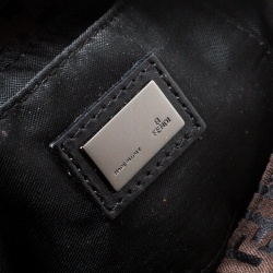 Pre Owned Fendi Tobacco Zucca Canvas Mini Mama Baguette Shoulder Bag