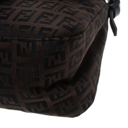 Pre Owned Fendi Tobacco Zucca Canvas Mini Mama Baguette Shoulder Bag