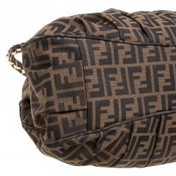 Pre Owned Fendi Tobacco Zucca Canvas Large Mia Tote