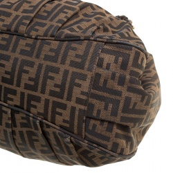 Pre Owned Fendi Tobacco Zucca Canvas Large Mia Tote
