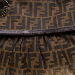 Pre Owned Fendi Tobacco Zucca Canvas Chef Shoulder Bag