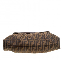 Pre Owned Fendi Tobacco Zucca Canvas Chef Shoulder Bag